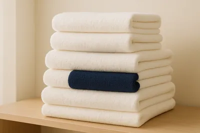 Wholesale bath towels stacked, cotton terry