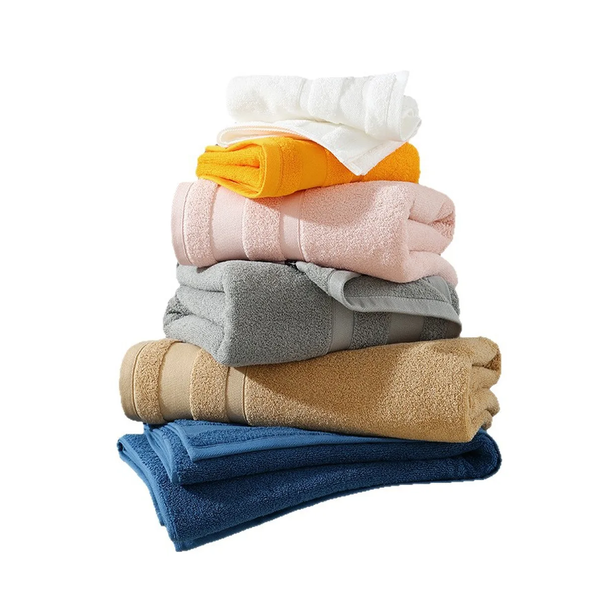 Colored bath towel 70×140, cotton, logo embroidery, 9 colors