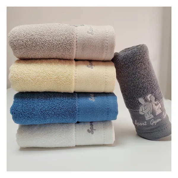 Cotton gym towel, 3 sizes, embroidered logo, view 3