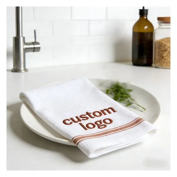 Cotton tea towel with custom logo, 40×70 and 50×80, view 2