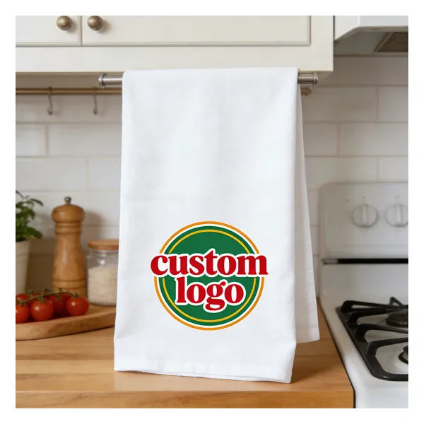 Cotton tea towel with custom logo, 40×70 and 50×80, view 3