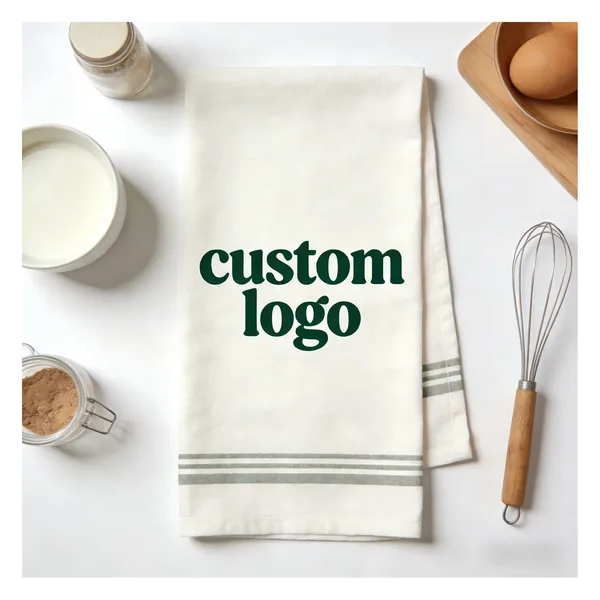 Cotton tea towel with custom logo, 40×70 and 50×80