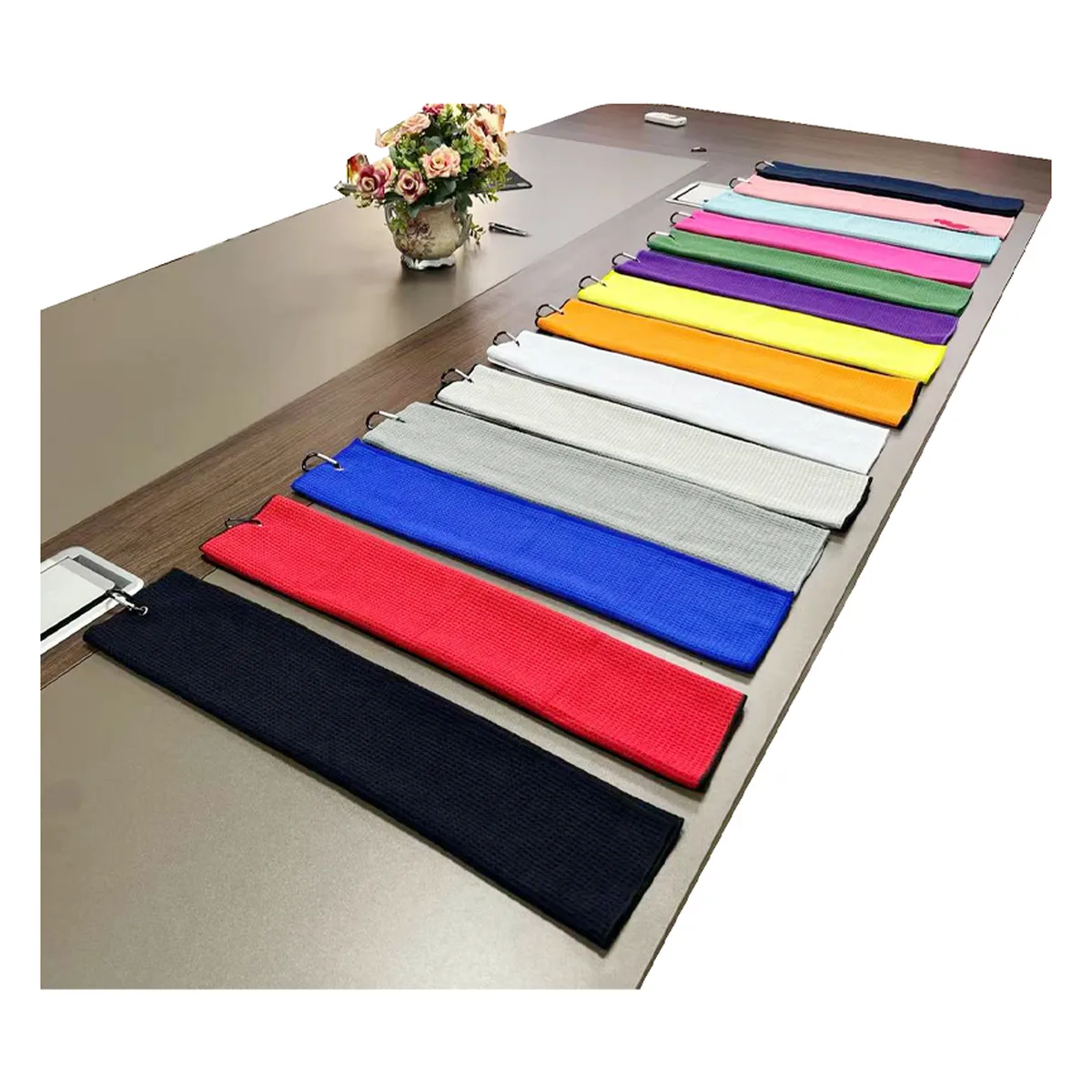 Embroidered or sublimated waffle golf towel 40×60