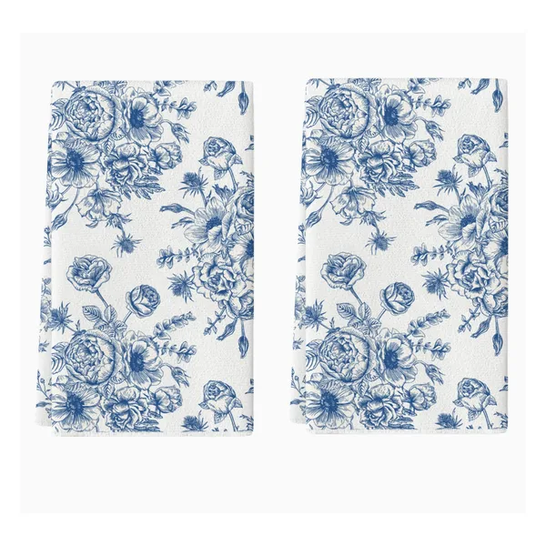 Floral print napkins, 45×45 to 50×50, washable, view 4