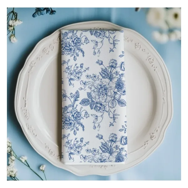 Floral print napkins, 45×45 to 50×50, washable