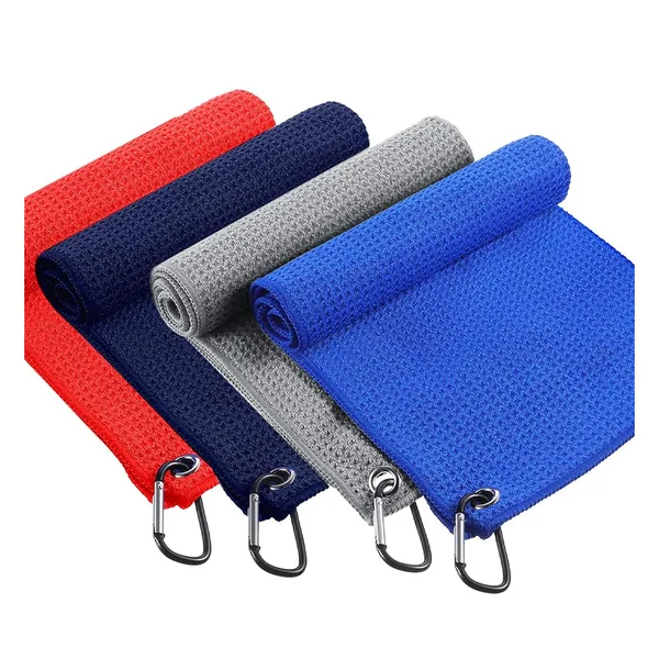 Grommet and hook golf towel, 400 gsm, 10 colors