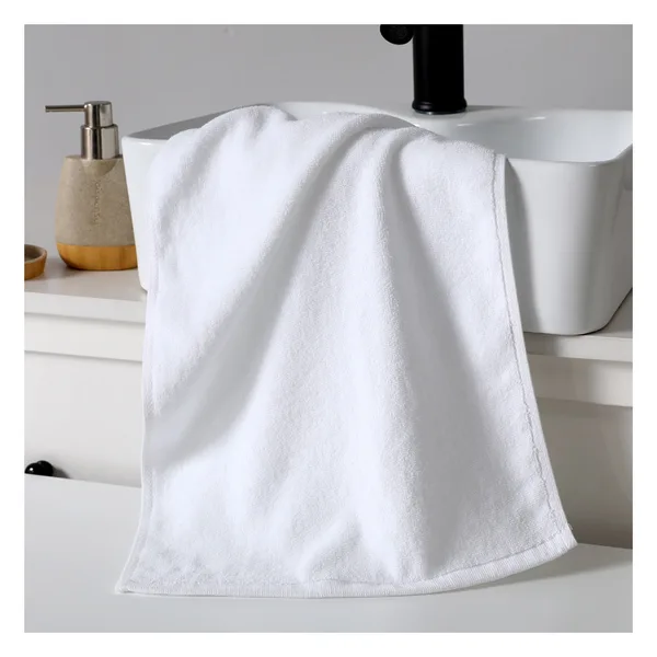Hand towel 35×75, cotton 500 gsm, hotel white, view 2