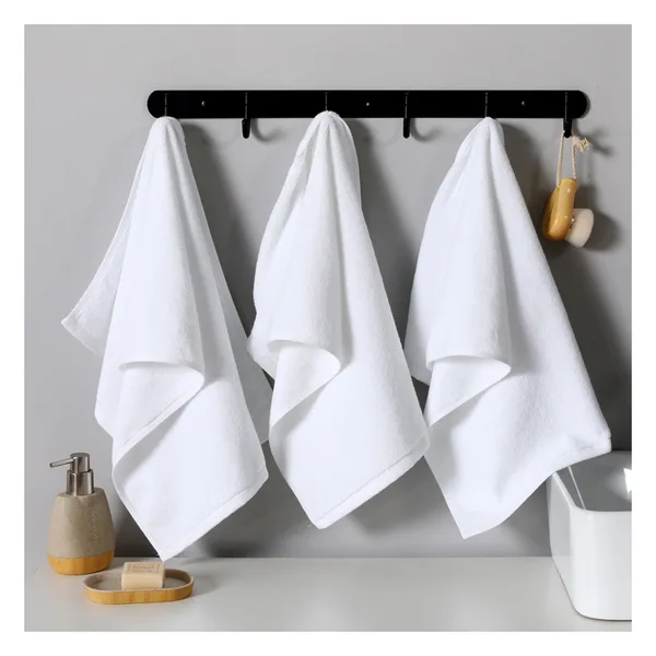 Hand towel 35×75, cotton 500 gsm, hotel white, view 3