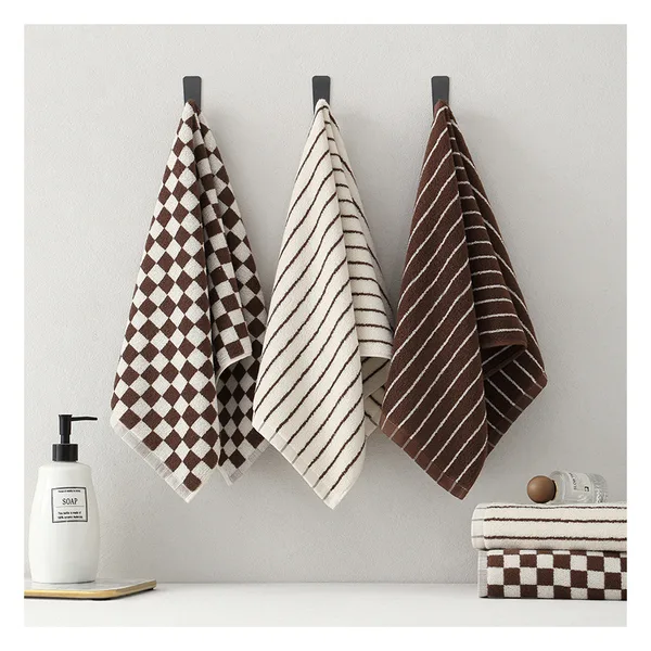 Jacquard towel 34×74, cotton 480-560 gsm, woven stripes, view 2
