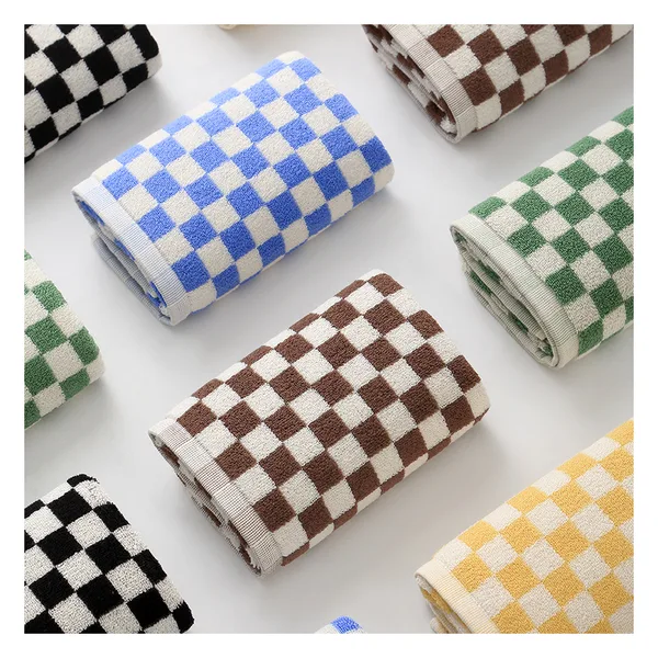 Jacquard towel 34×74, cotton 480-560 gsm, woven stripes, view 3