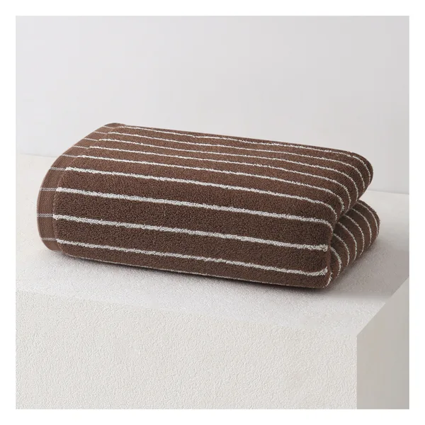 Jacquard towel 34×74, cotton 480-560 gsm, woven stripes, view 4