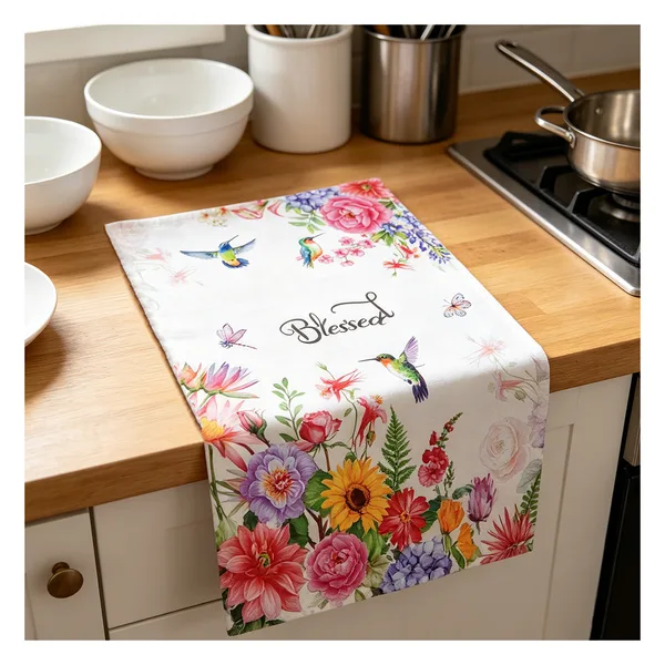 Printed cotton dish towel, 13 designs, 3 sizes