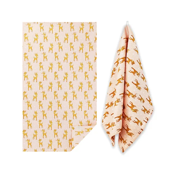 Printed waffle dish towel 40×60, recycled content, view 4