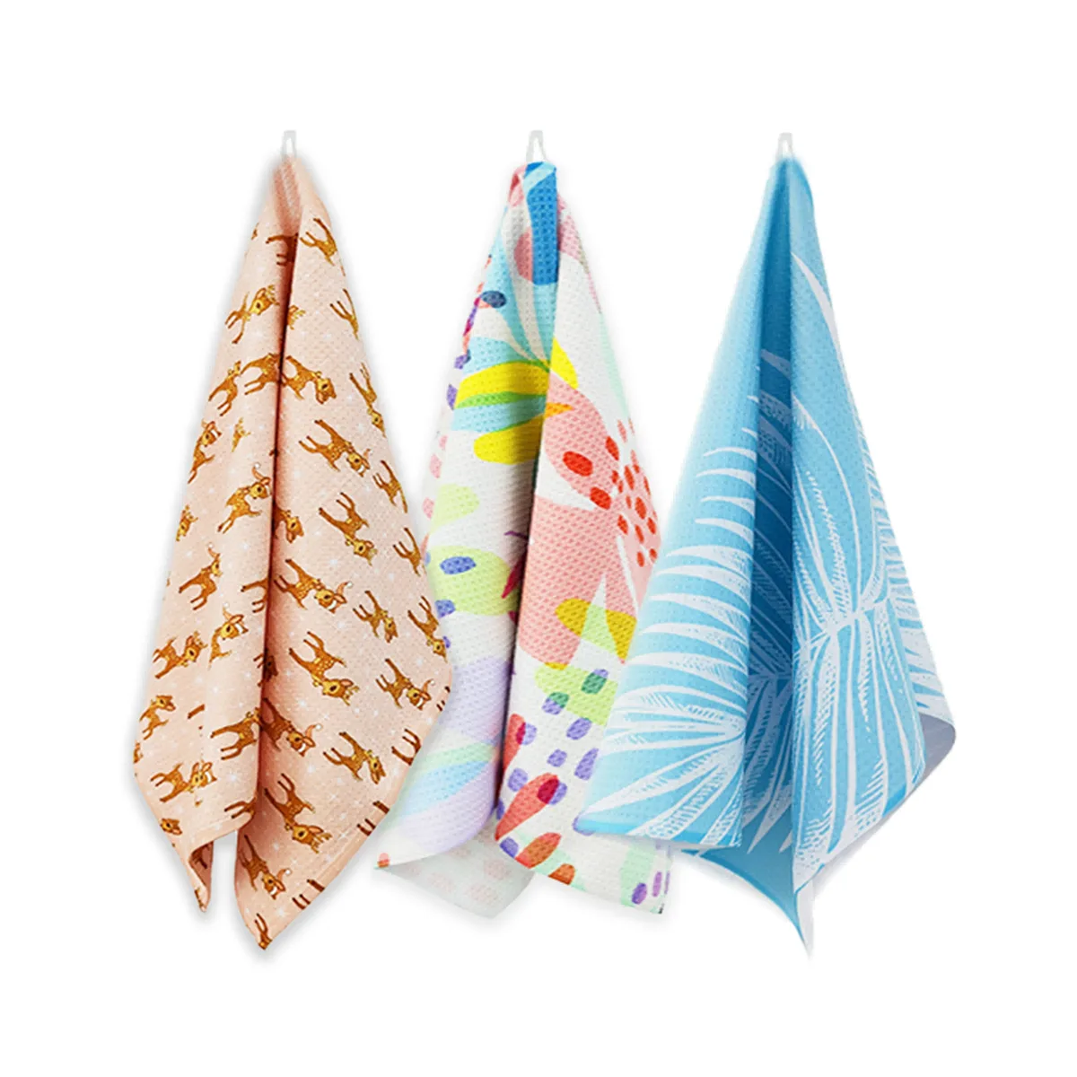 Printed waffle dish towel 40×60, recycled content