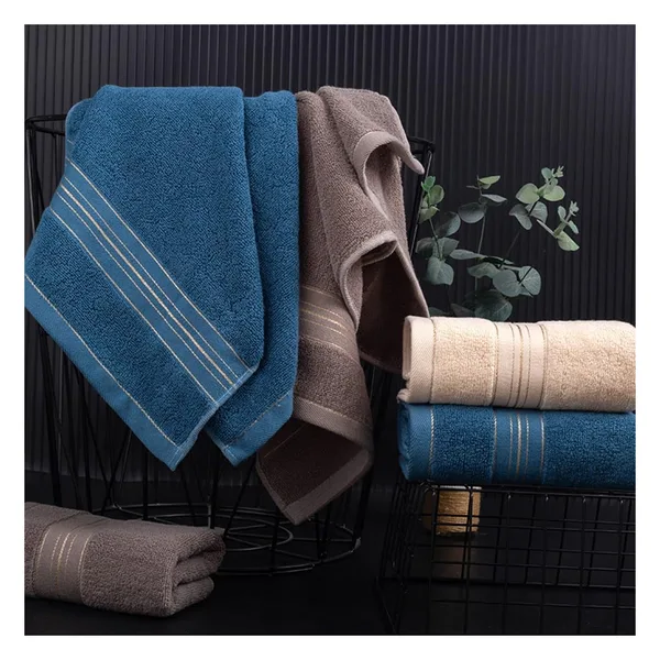 Satin-band towel 35×75, cotton 300-450 gsm, 3 colors, view 2