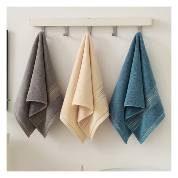 Satin-band towel 35×75, cotton 300-450 gsm, 3 colors, view 3