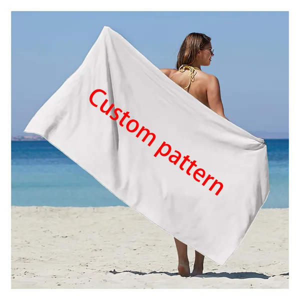 Strap microfiber beach towel, 30 colors