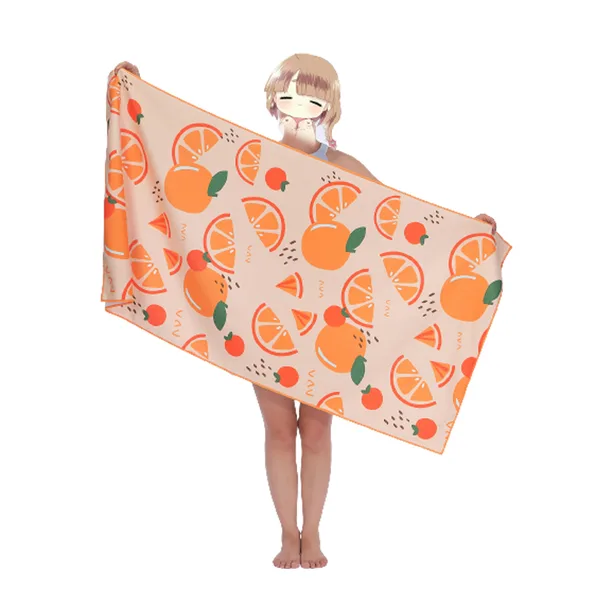 Sublimated polyester beach towel, 70×140 to 80×160, view 3