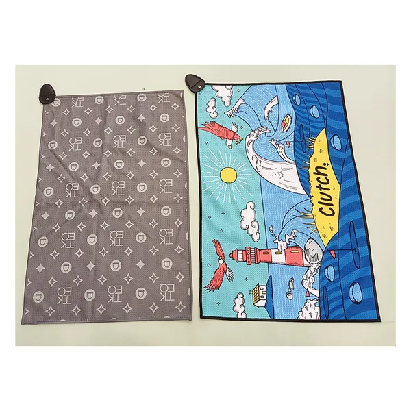 Sublimated waffle golf towel, 30×50 and 40×60, view 2