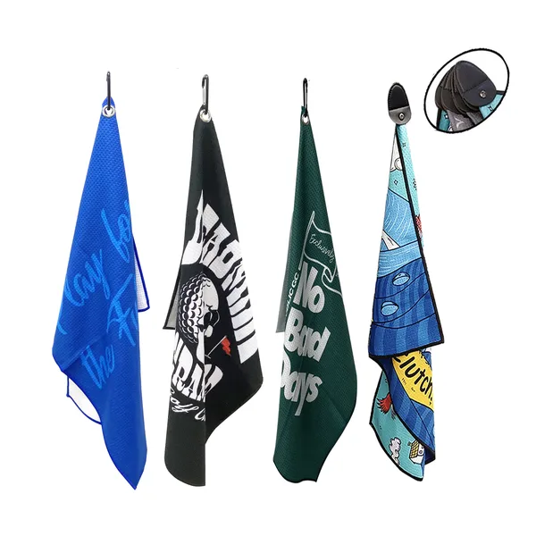 Sublimated waffle golf towel, 30×50 and 40×60