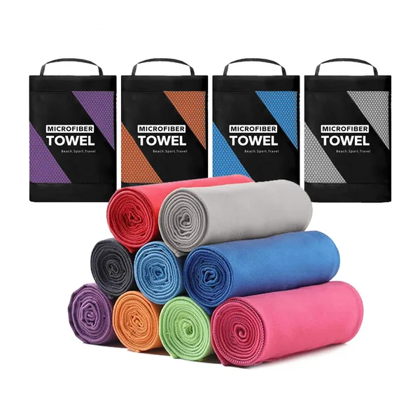 Suede sport towel, 40×80 to 90×180, 200 gsm