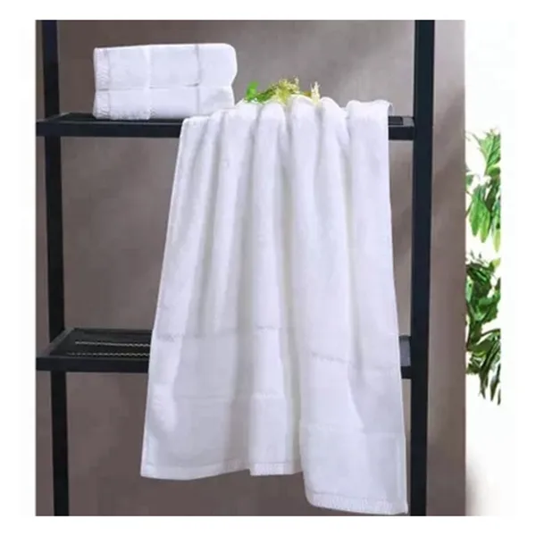 Bath towel 70×140, cotton 600 gsm, white, view 2