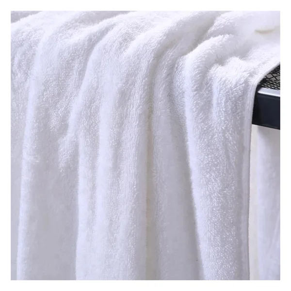 Bath towel 70×140, cotton 600 gsm, white, view 3