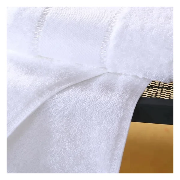 Bath towel 70×140, cotton 600 gsm, white, view 4