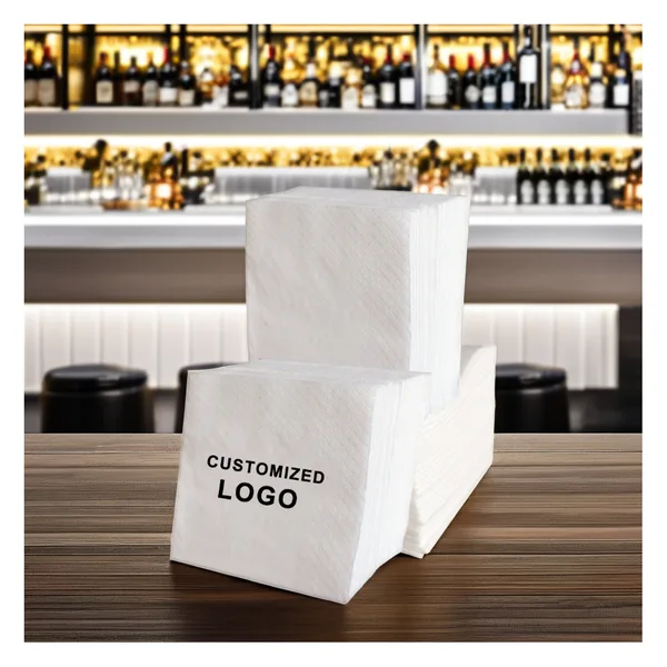 White cocktail napkins, 1 to 4 ply